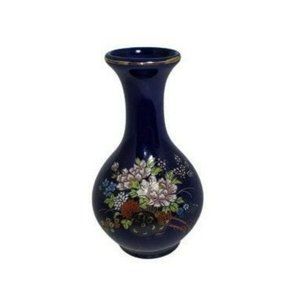 Japanese Cobalt Blue Kutani Bud Porcelain Vase